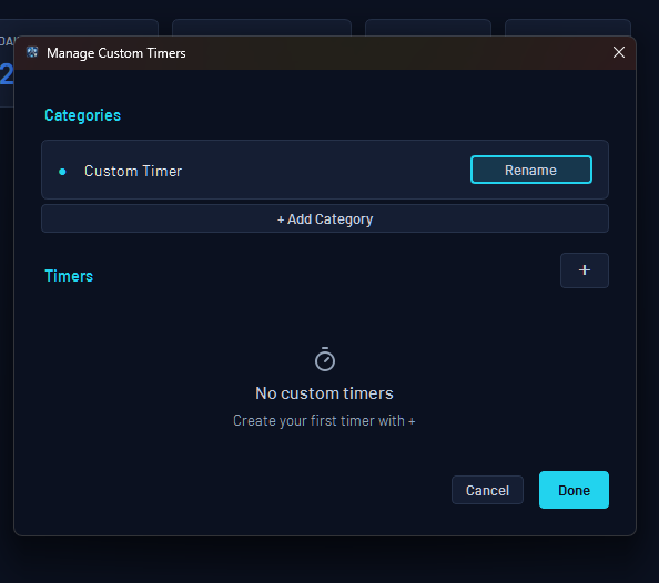 Manage Timers